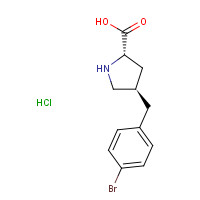 1049734-21-5 (2S,4R)-4-[(4-bromophenyl)methyl]pyrrolidine-2-carboxylic acid;hydrochloride chemical structure