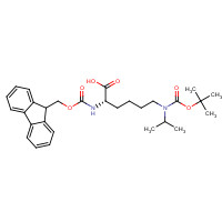 201003-48-7 (2S)-2-(9H-fluoren-9-ylmethoxycarbonylamino)-6-[(2-methylpropan-2-yl)oxycarbonyl-propan-2-ylamino]hexanoic acid chemical structure