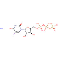 73431-55-7 sodium;[[[(2R,3S,4R,5R)-3,4-dihydroxy-5-(5-iodo-2,4-dioxopyrimidin-1-yl)oxolan-2-yl]methoxy-hydroxyphosphoryl]oxy-hydroxyphosphoryl] hydrogen phosphate chemical structure