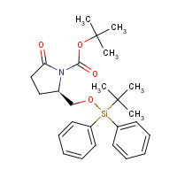 138629-30-8 tert-butyl (2R)-2-[[tert-butyl(diphenyl)silyl]oxymethyl]-5-oxopyrrolidine-1-carboxylate chemical structure