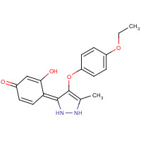 374699-18-0 (4E)-4-[4-(4-ethoxyphenoxy)-5-methyl-1,2-dihydropyrazol-3-ylidene]-3-hydroxycyclohexa-2,5-dien-1-one chemical structure