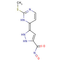 1403332-58-0 (5Z)-5-(2-methylsulfanyl-1H-pyrimidin-6-ylidene)-N-oxo-1,2-dihydropyrazole-3-carboxamide chemical structure