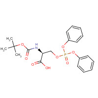 105751-07-3 (2S)-3-diphenoxyphosphoryloxy-2-[(2-methylpropan-2-yl)oxycarbonylamino]propanoic acid chemical structure