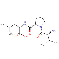 90614-49-6 (2S)-2-[[(2S)-1-[(2S)-2-amino-3-methylbutanoyl]pyrrolidine-2-carbonyl]amino]-4-methylpentanoic acid chemical structure