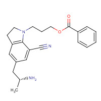 239463-72-0 3-[5-[(2R)-2-aminopropyl]-7-cyano-2,3-dihydroindol-1-yl]propyl benzoate chemical structure