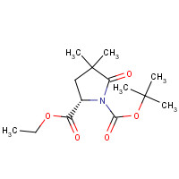 158392-80-4 1-O-tert-butyl 2-O-ethyl (2S)-4,4-dimethyl-5-oxopyrrolidine-1,2-dicarboxylate chemical structure