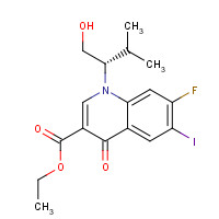 697762-60-0 ethyl 7-fluoro-1-[(2S)-1-hydroxy-3-methylbutan-2-yl]-6-iodo-4-oxoquinoline-3-carboxylate chemical structure