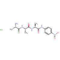 50450-80-1 (2S)-2-amino-N-[(2S)-1-[[(2S)-1-(4-nitroanilino)-1-oxopropan-2-yl]amino]-1-oxopropan-2-yl]propanamide;hydrochloride chemical structure