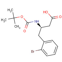 765263-36-3 (3R)-4-(2-bromophenyl)-3-[(2-methylpropan-2-yl)oxycarbonylamino]butanoic acid chemical structure