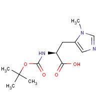 61070-22-2 (2S)-3-(3-methylimidazol-4-yl)-2-[(2-methylpropan-2-yl)oxycarbonylamino]propanoic acid chemical structure