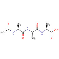 19245-85-3 (2S)-2-[[(2S)-2-[[(2S)-2-acetamidopropanoyl]amino]propanoyl]amino]propanoic acid chemical structure