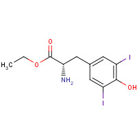 35591-33-4 ethyl (2S)-2-amino-3-(4-hydroxy-3,5-diiodophenyl)propanoate chemical structure
