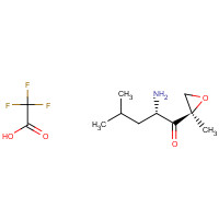 247068-85-5 (2S)-2-amino-4-methyl-1-[(2R)-2-methyloxiran-2-yl]pentan-1-one;2,2,2-trifluoroacetic acid chemical structure