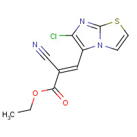 265307-86-6 ethyl (E)-3-(6-chloroimidazo[2,1-b][1,3]thiazol-5-yl)-2-cyanoprop-2-enoate chemical structure
