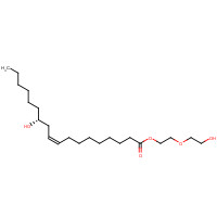 5401-17-2 2-(2-hydroxyethoxy)ethyl (Z,12R)-12-hydroxyoctadec-9-enoate chemical structure