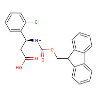 507472-15-3 (3S)-3-(2-chlorophenyl)-3-(9H-fluoren-9-ylmethoxycarbonylamino)propanoic acid chemical structure