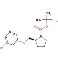 191162-30-8 tert-butyl (2S)-2-[(5-bromopyridin-3-yl)oxymethyl]pyrrolidine-1-carboxylate chemical structure
