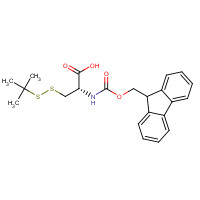 501326-55-2 (2S)-3-(tert-butyldisulfanyl)-2-(9H-fluoren-9-ylmethoxycarbonylamino)propanoic acid chemical structure