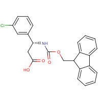 511272-53-0 (3R)-3-(3-chlorophenyl)-3-(9H-fluoren-9-ylmethoxycarbonylamino)propanoic acid chemical structure