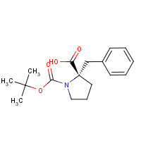 706806-61-3 (2S)-2-benzyl-1-[(2-methylpropan-2-yl)oxycarbonyl]pyrrolidine-2-carboxylic acid chemical structure
