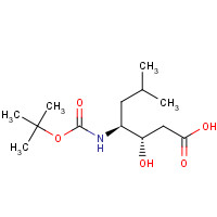 58521-49-6 (3S,4S)-3-hydroxy-6-methyl-4-[(2-methylpropan-2-yl)oxycarbonylamino]heptanoic acid chemical structure