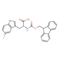 1257852-79-1 (2R)-2-(9H-fluoren-9-ylmethoxycarbonylamino)-3-(5-fluoro-1H-indol-3-yl)propanoic acid chemical structure