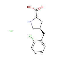1049733-67-6 (2S,4R)-4-[(2-chlorophenyl)methyl]pyrrolidine-2-carboxylic acid;hydrochloride chemical structure