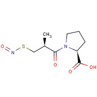 122130-63-6 (2S)-1-[(2S)-2-methyl-3-nitrososulfanylpropanoyl]pyrrolidine-2-carboxylic acid chemical structure