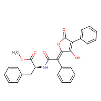 18463-11-1 methyl (2S)-2-[[(2Z)-2-(3-hydroxy-5-oxo-4-phenylfuran-2-ylidene)-2-phenylacetyl]amino]-3-phenylpropanoate chemical structure