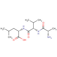 93414-38-1 (2S)-2-[[(2S)-2-[[(2S)-2-aminopropanoyl]amino]-3-methylbutanoyl]amino]-4-methylpentanoic acid chemical structure