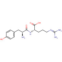 70904-56-2 (2S)-2-[[(2S)-2-amino-3-(4-hydroxyphenyl)propanoyl]amino]-5-(diaminomethylideneamino)pentanoic acid chemical structure