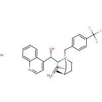 95088-20-3 (S)-[(2R,4S,5R)-5-ethenyl-1-[[4-(trifluoromethyl)phenyl]methyl]-1-azoniabicyclo[2.2.2]octan-2-yl]-quinolin-4-ylmethanol;bromide chemical structure