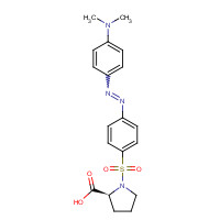89131-09-9 (2S)-1-[4-[[4-(dimethylamino)phenyl]diazenyl]phenyl]sulfonylpyrrolidine-2-carboxylic acid chemical structure