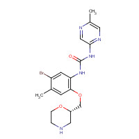 911222-45-2 1-[5-bromo-4-methyl-2-[[(2S)-morpholin-2-yl]methoxy]phenyl]-3-(5-methylpyrazin-2-yl)urea chemical structure