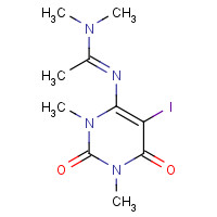 262359-45-5 N'-(5-iodo-1,3-dimethyl-2,6-dioxopyrimidin-4-yl)-N,N-dimethylethanimidamide chemical structure