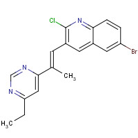 1308870-31-6 6-bromo-2-chloro-3-[(E)-2-(6-ethylpyrimidin-4-yl)prop-1-enyl]quinoline chemical structure