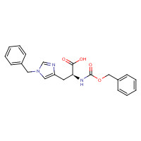 21929-66-8 (2S)-3-(1-benzylimidazol-4-yl)-2-(phenylmethoxycarbonylamino)propanoic acid chemical structure
