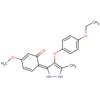 374699-23-7 (6E)-6-[4-(4-ethoxyphenoxy)-5-methyl-1,2-dihydropyrazol-3-ylidene]-3-methoxycyclohexa-2,4-dien-1-one chemical structure