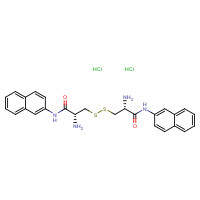 100900-22-9 (2R)-2-amino-3-[[(2R)-2-amino-3-(naphthalen-2-ylamino)-3-oxopropyl]disulfanyl]-N-naphthalen-2-ylpropanamide;dihydrochloride chemical structure