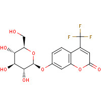 116981-86-3 4-(trifluoromethyl)-7-[(2S,3R,4S,5S,6R)-3,4,5-trihydroxy-6-(hydroxymethyl)oxan-2-yl]oxychromen-2-one chemical structure