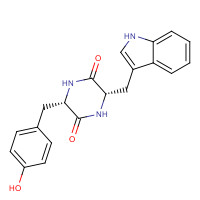 20829-53-2 (3S,6S)-3-[(4-hydroxyphenyl)methyl]-6-(1H-indol-3-ylmethyl)piperazine-2,5-dione chemical structure
