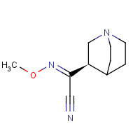 159912-53-5 (3Z,3R)-N-methoxy-1-azabicyclo[2.2.2]octane-3-carboximidoyl cyanide chemical structure