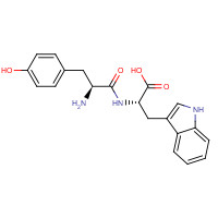 60815-41-0 (2S)-2-[[(2S)-2-amino-3-(4-hydroxyphenyl)propanoyl]amino]-3-(1H-indol-3-yl)propanoic acid chemical structure