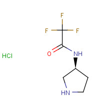 132883-43-3 2,2,2-trifluoro-N-[(3S)-pyrrolidin-3-yl]acetamide;hydrochloride chemical structure