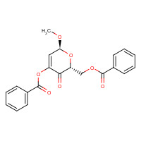 25552-06-1 [(2S,6R)-4-benzoyloxy-2-methoxy-5-oxo-2H-pyran-6-yl]methyl benzoate chemical structure