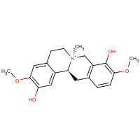 18556-27-9 (7S,13aS)-3,10-dimethoxy-7-methyl-6,8,13,13a-tetrahydro-5H-isoquinolino[2,1-b]isoquinolin-7-ium-2,9-diol chemical structure