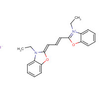 57441-62-0 (2Z)-3-ethyl-2-[(E)-3-(3-ethyl-1,3-benzoxazol-3-ium-2-yl)prop-2-enylidene]-1,3-benzoxazole;iodide chemical structure