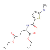 112889-02-8 diethyl (2S)-2-[[5-(methylamino)thiophene-2-carbonyl]amino]pentanedioate chemical structure