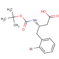 403661-78-9 (3S)-4-(2-bromophenyl)-3-[(2-methylpropan-2-yl)oxycarbonylamino]butanoic acid chemical structure