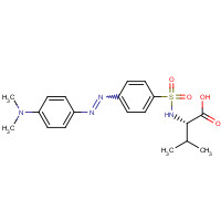 89131-11-3 (2S)-2-[[4-[[4-(dimethylamino)phenyl]diazenyl]phenyl]sulfonylamino]-3-methylbutanoic acid chemical structure